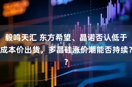 毅鸣天汇 东方希望、晶诺否认低于成本价出货，多晶硅涨价潮能否持续？
